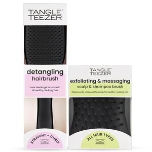 Tangle Teezer Ultimate Detangler Hairbrush & Scalp Massager Bundle (Blue/Pink)